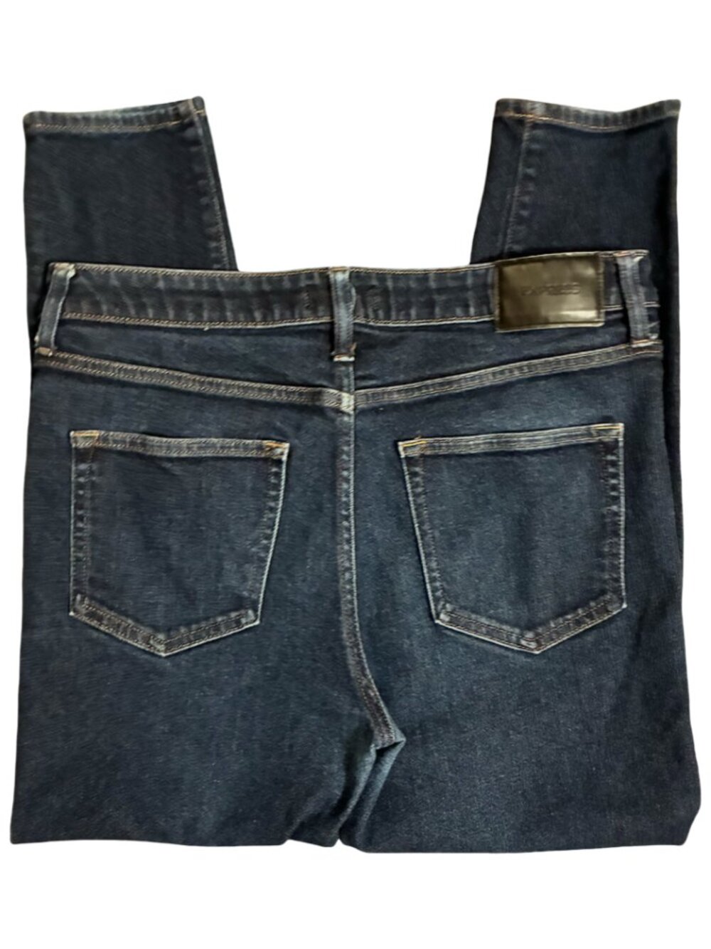 34x26*Express*Dark Wash Cropped Athletic Skinny Jeans (Tagged 33x30) - Picture 4 of 4